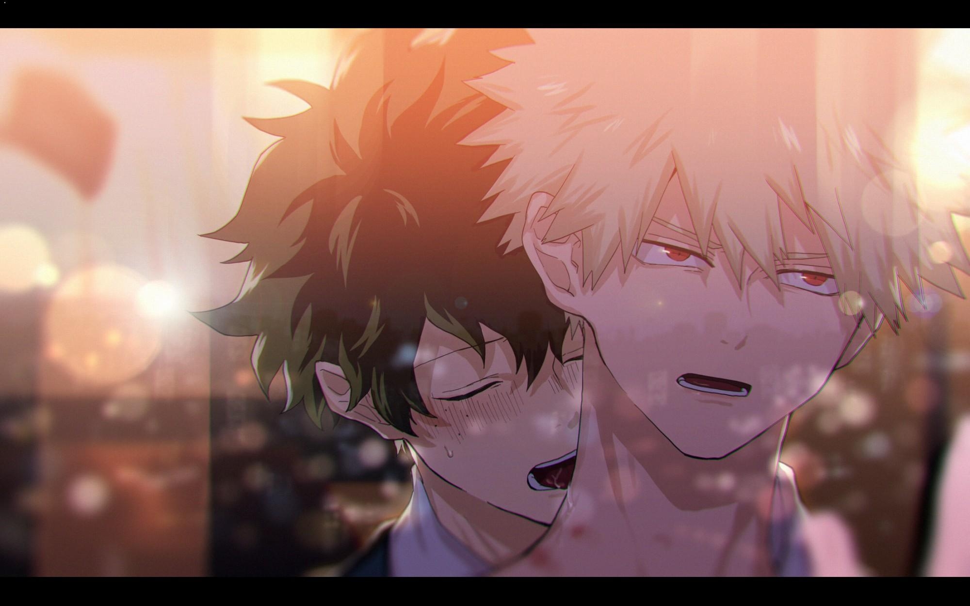 2000x1250 Boku no Hero Academia Midoriya Izuku Bakugou Katsuki Pixiv Fanart, Desktop