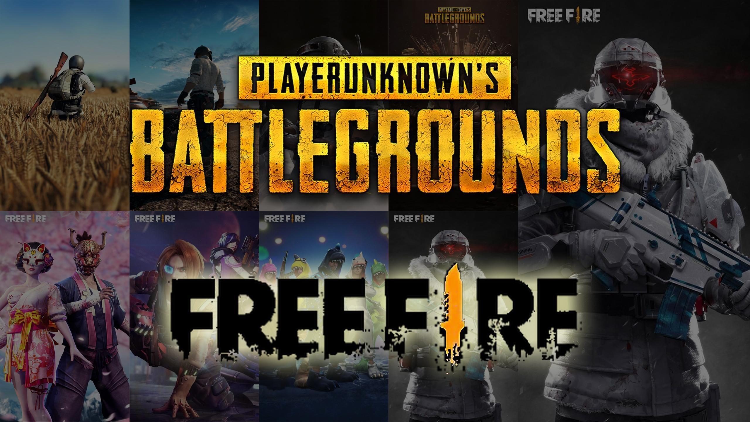 2560x1440 WALLPAPER PUBG FREEFIRE 2019 for Android, Desktop