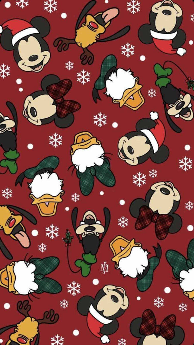 680x1200 Download Disney Christmas iPhone Mickey Mouse And Friends Wallpaper, Phone