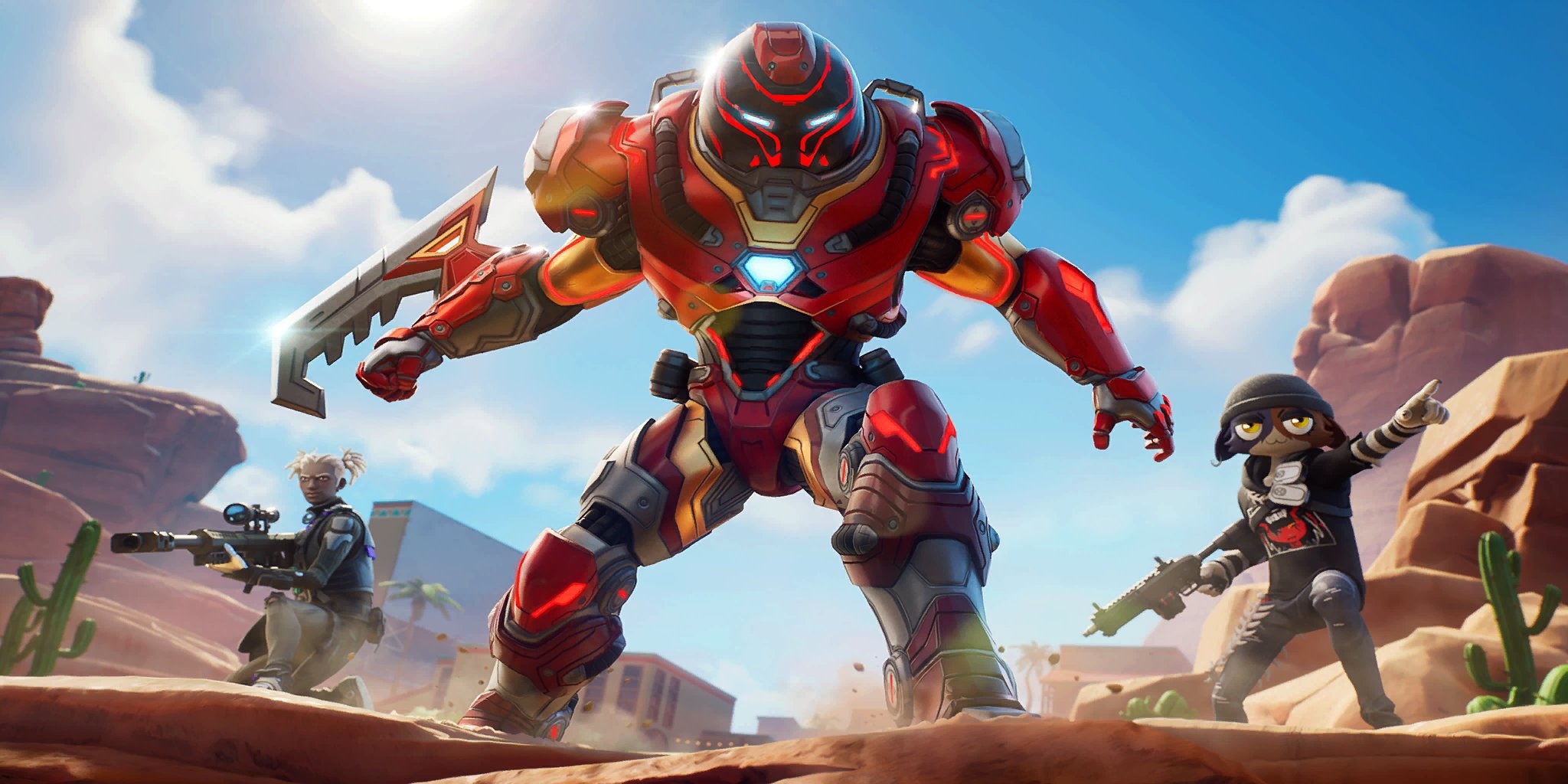 2050x1030 Iron Man Zero Fortnite wallpaper, Desktop