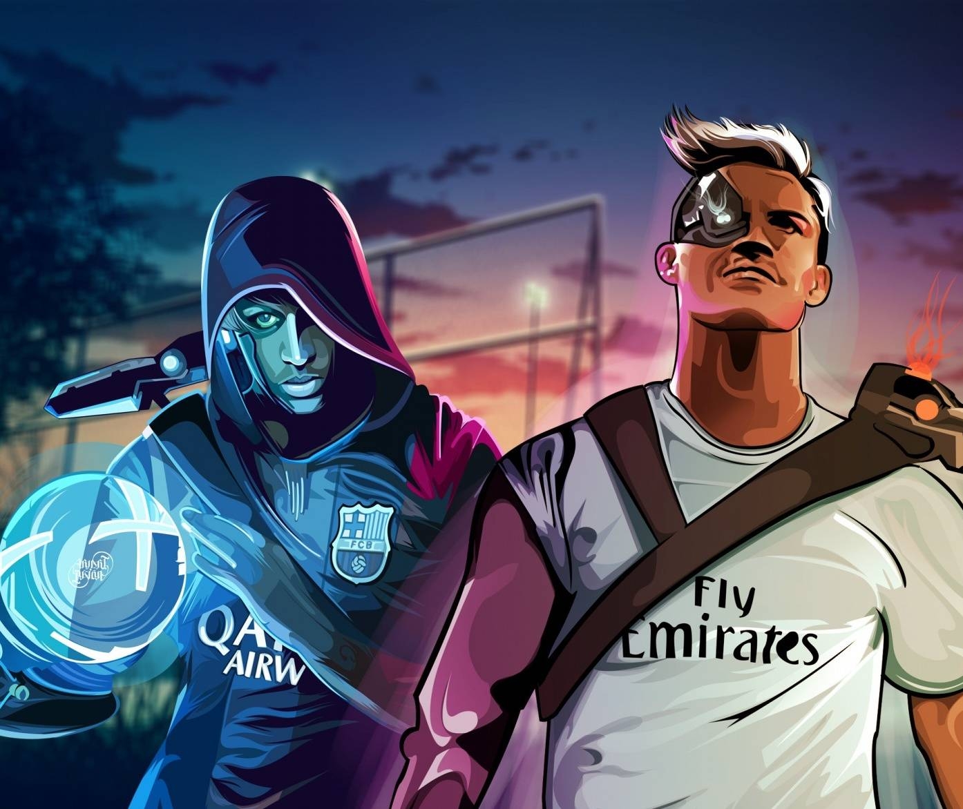 1400x1180 Neymar Jr vs Ronaldo wallpaper, Desktop