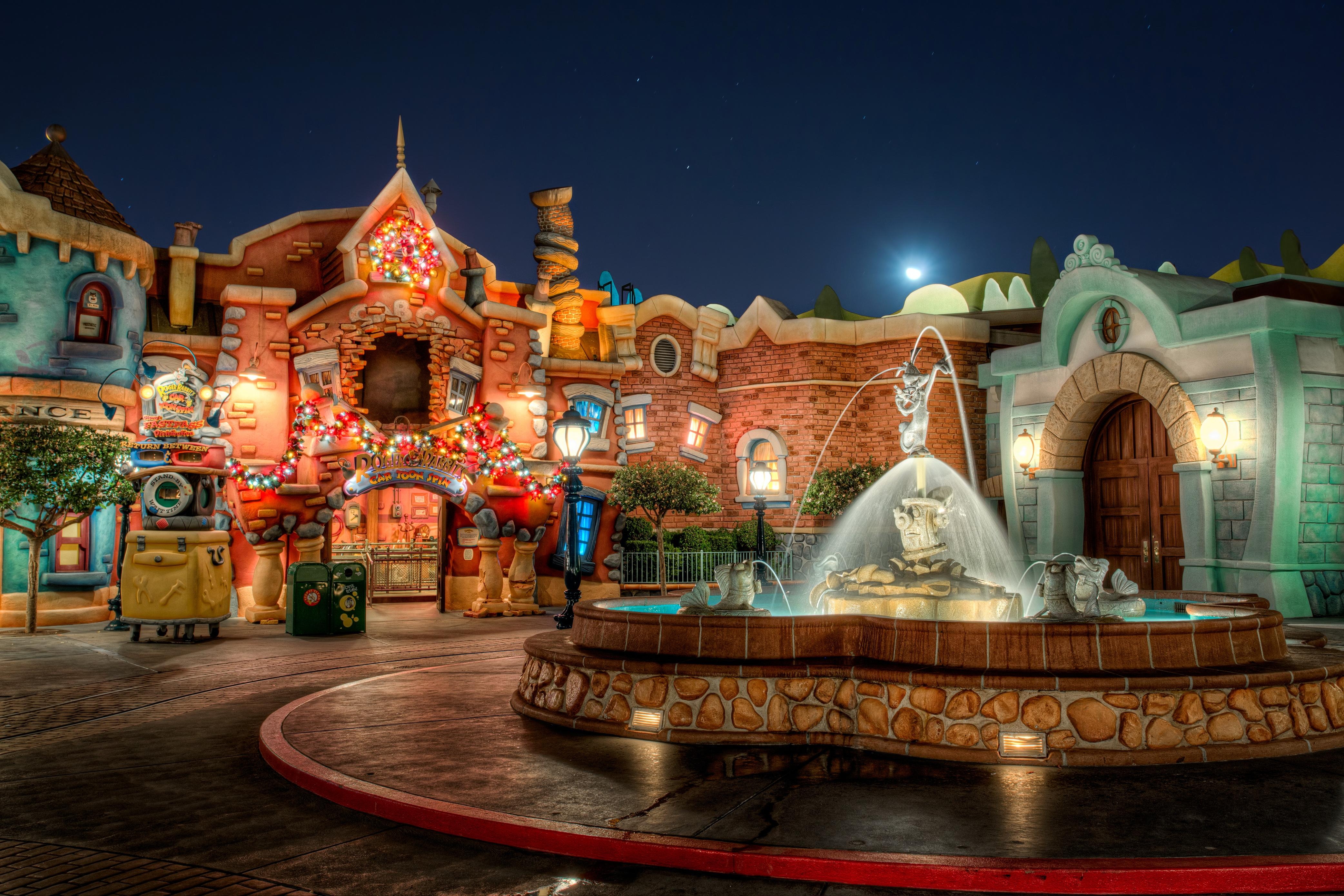 4170x2780 Wallpaper California Disneyland USA Fountains HDRI Parks, Desktop