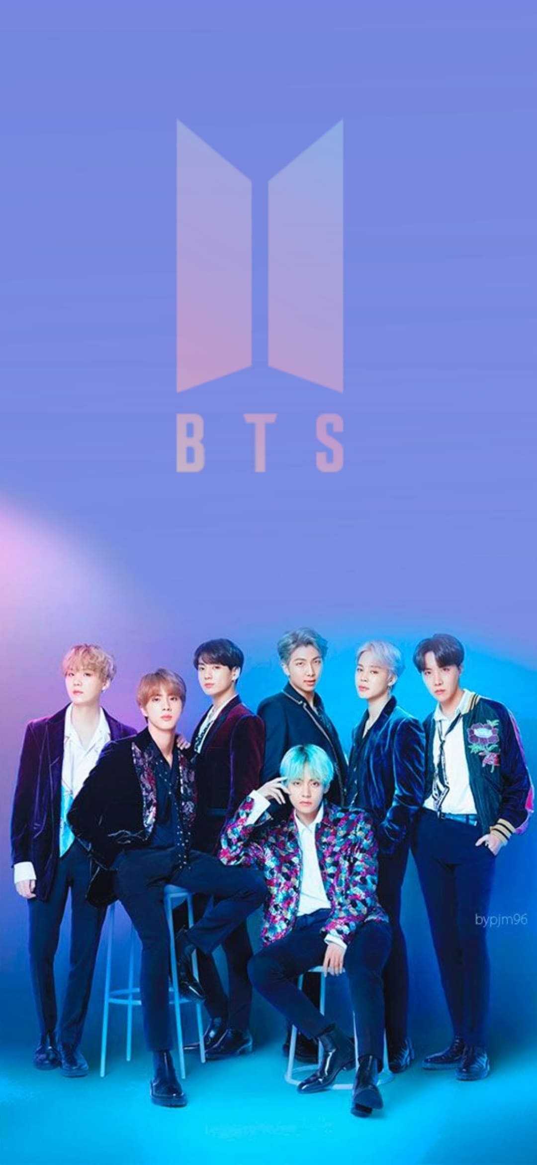 1080x2340 Logo BTS Dark Wallpaper, Phone