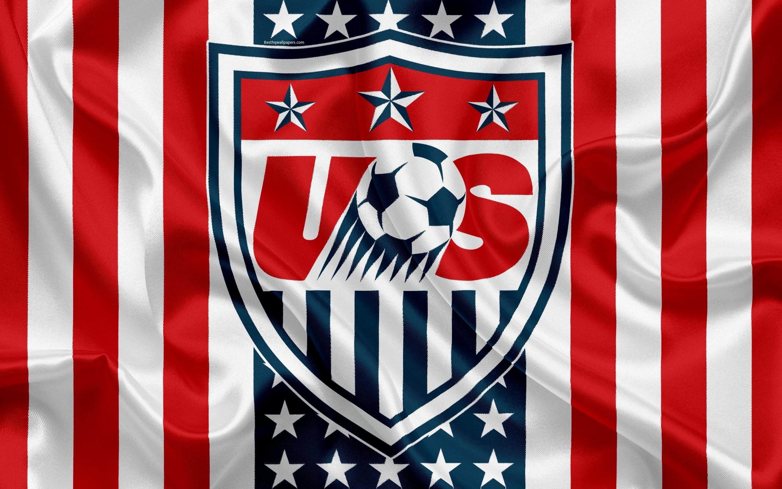 2560x1600 Download wallpaper USA national football team, logo, emblem, US, Desktop