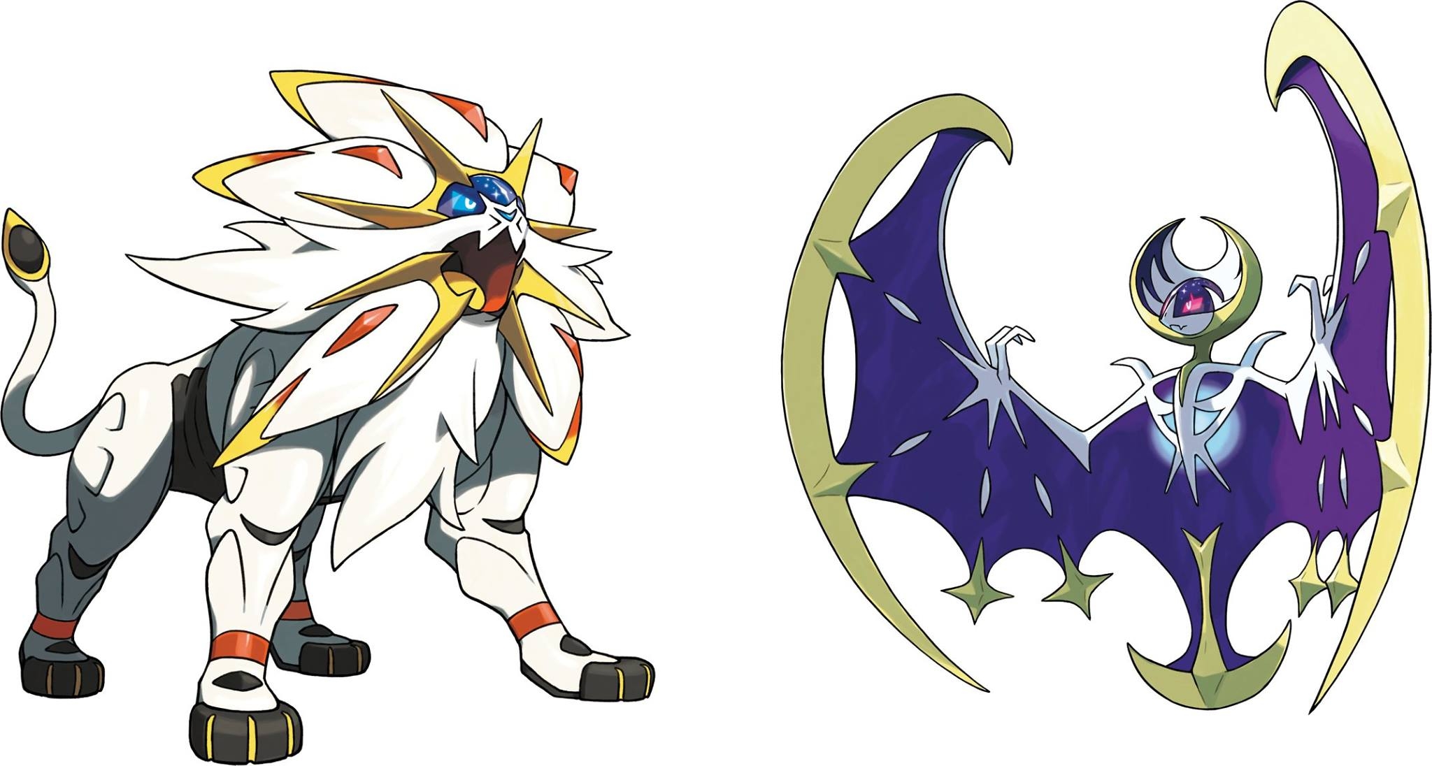 2050x1100 Pokémon immagini Solgaleo & Lunala artwork HD wallpaper, Desktop