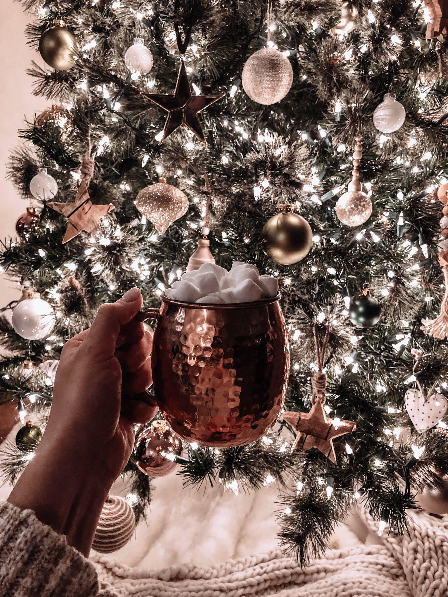 1440x1920 Download Aesthetic Christmas Hot Chocolate Wallpaper, Phone