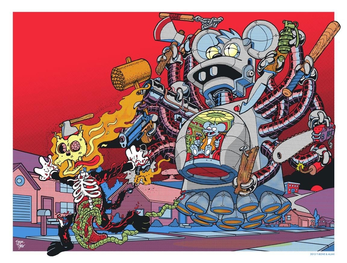 1160x880 Itchy And Scratchy By T Bone & Ajax, Desktop