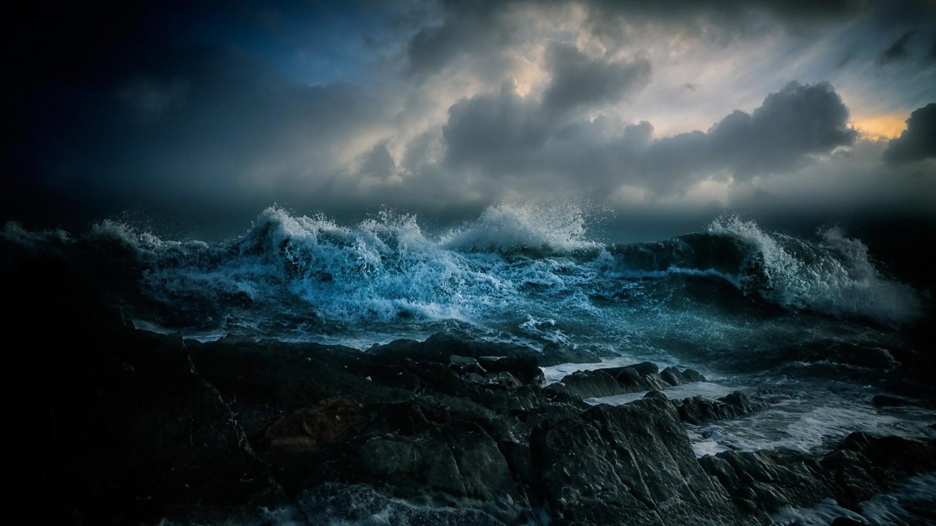 1920x1080 Stormy Ocean Wallpaper, Desktop