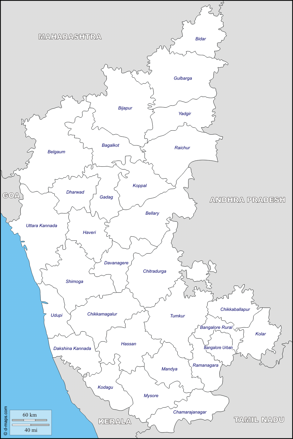 950x1420 Karnataka, free map, free blank map, free outline map, free base map, boundaries, districts, names. Map outline, Map, India world map, Phone