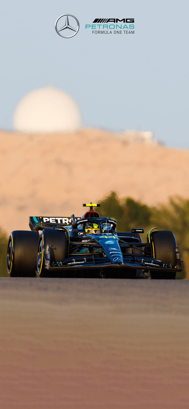 640x1390 Lewis Hamilton W14 Bahrain Testing. Phone Wallpaper with and without logos!, Phone