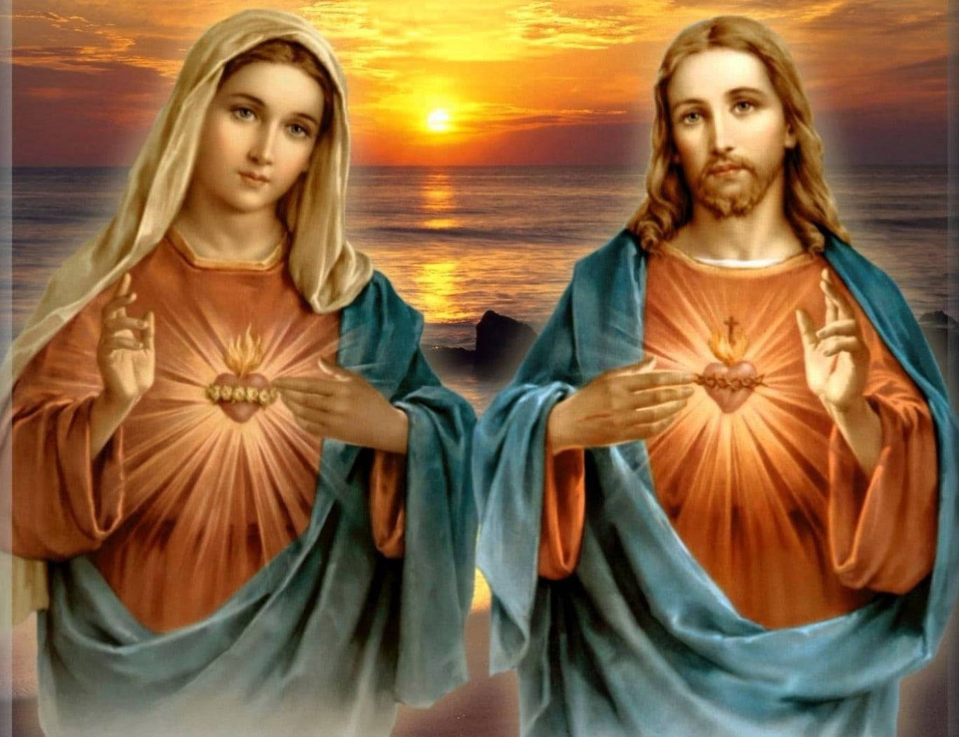 1370x1060 Download Mary And Jesus Desktop Wallpaper, Desktop