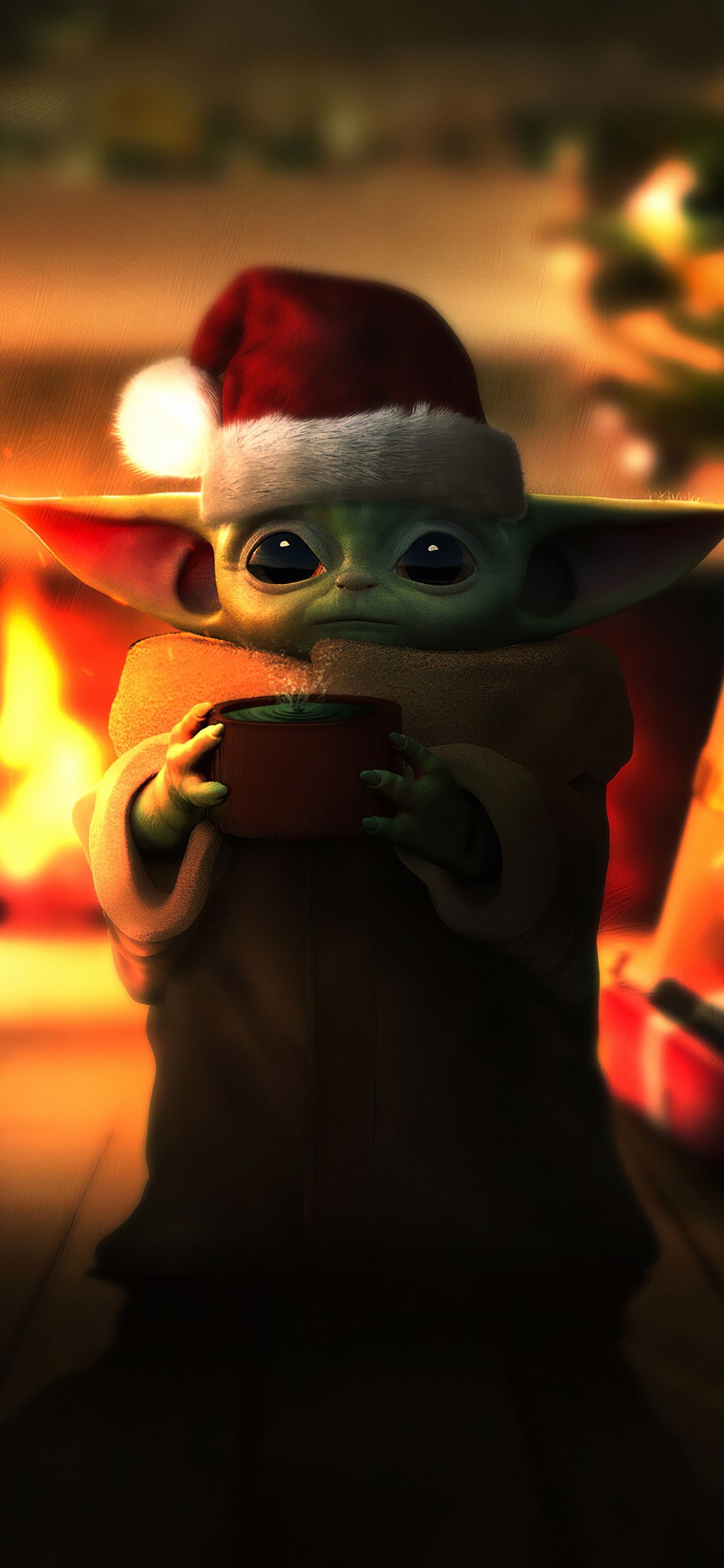 1130x2440 Baby Yoda Christmas iPhone XS, iPhone iPhone X HD 4k Wallpaper, Image, Background, Photo and Picture, Phone