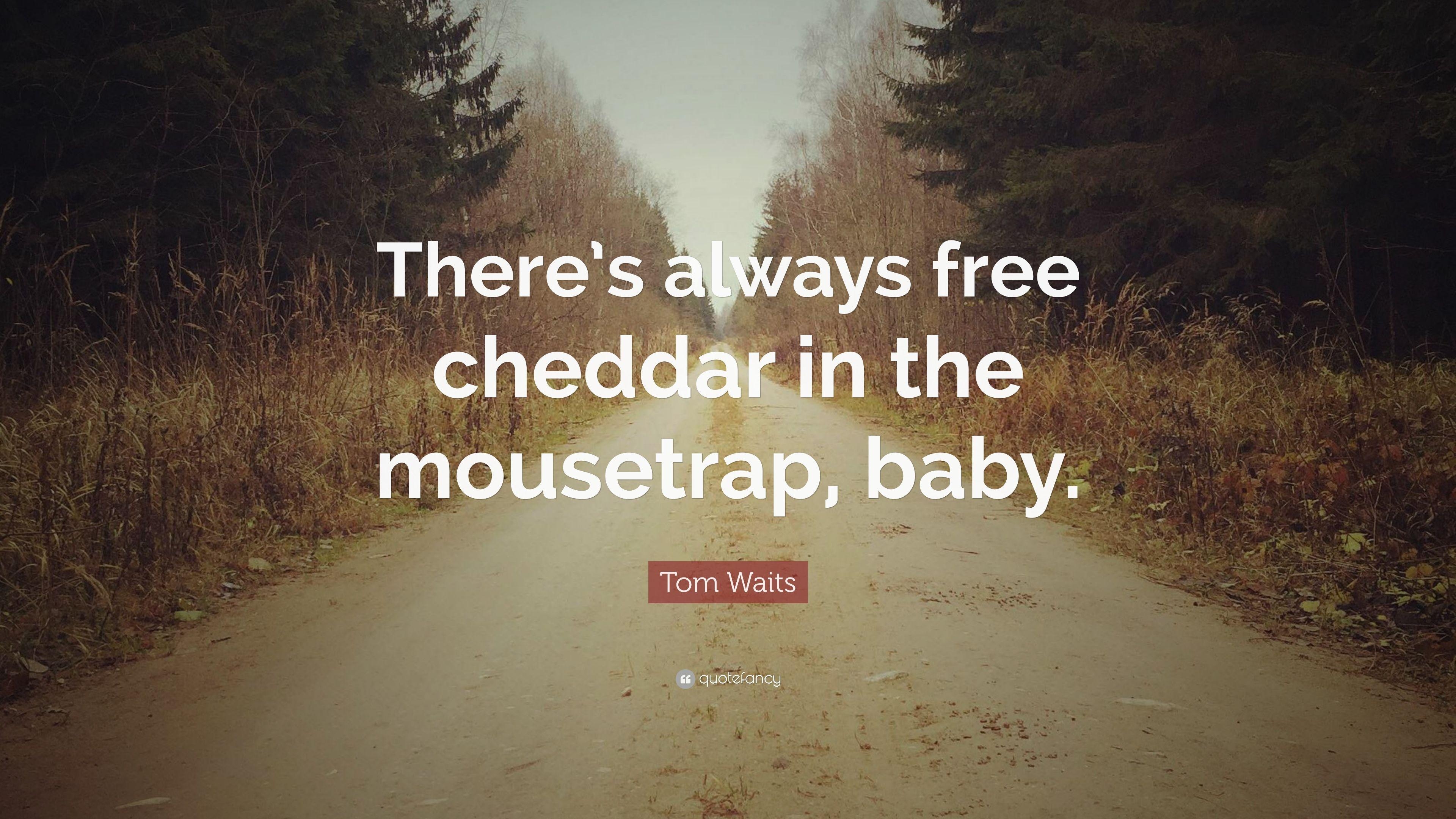 3840x2160 Tom Waits Quote: “There's always free cheddar in the mousetrap, baby, Desktop