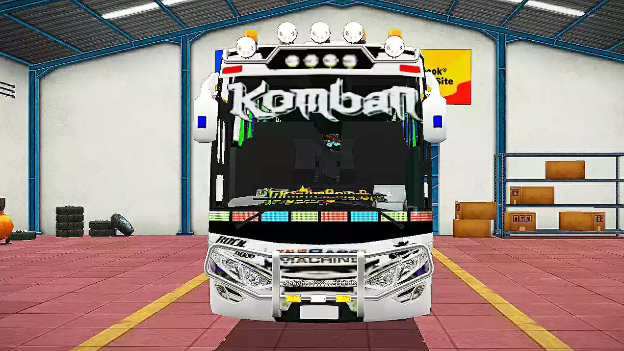 1280x720 Komban Bus Livery. Komban White bus livery for Bus Sumilator Indonesia. skin for Bus game, Desktop