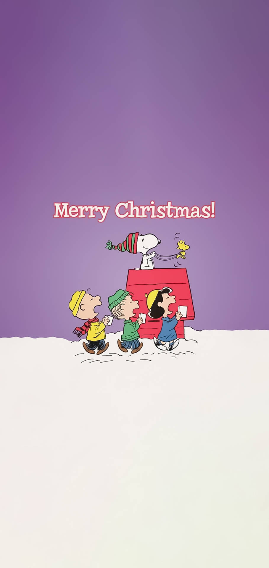 910x1920 Download Snoopy Walking Christmas iPhone Wallpaper, Phone