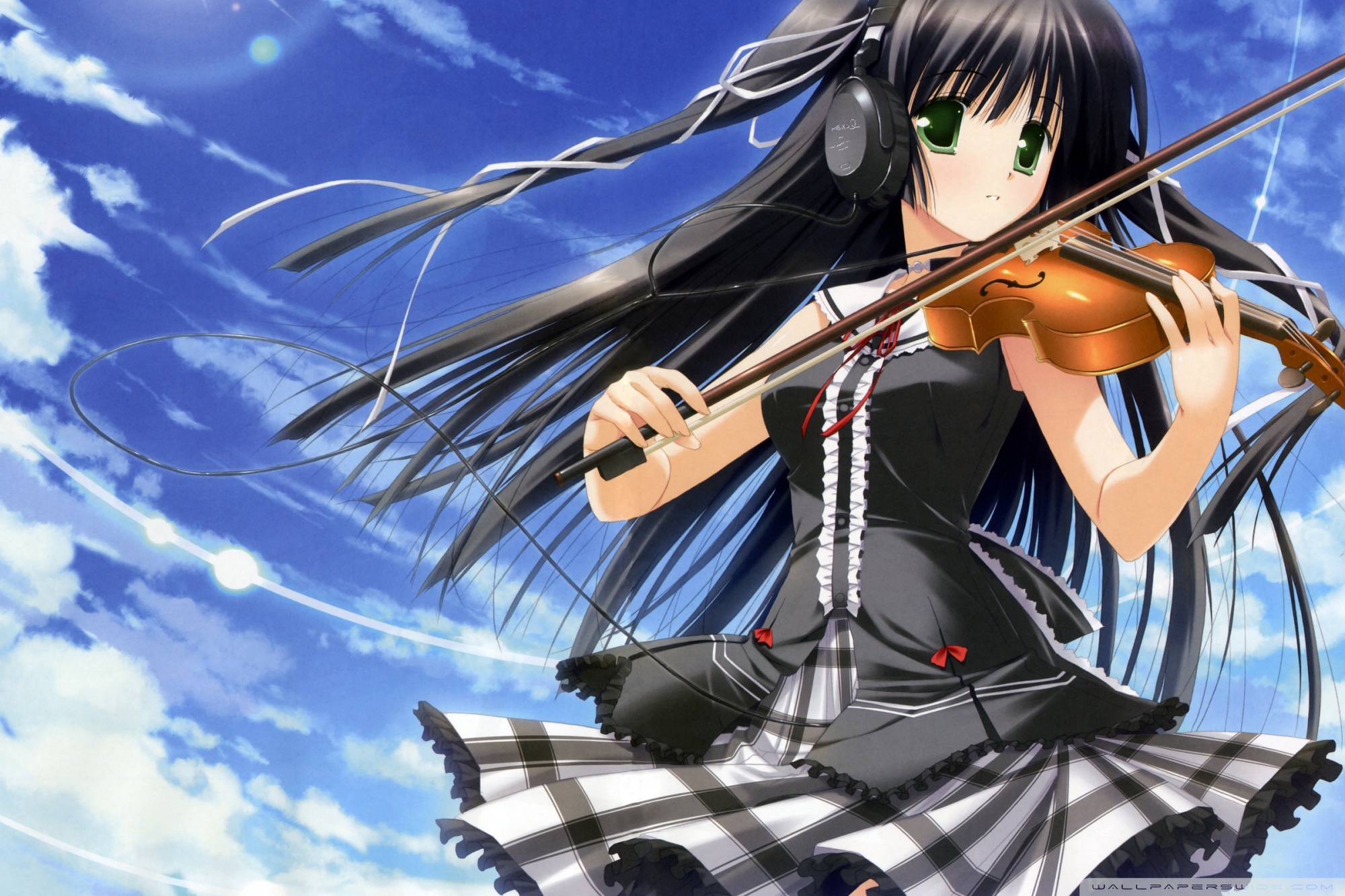 2000x1340 Anime Girl Playing Violin Ultra HD Desktop Background Wallpaper for 4K UHD TV, Tablet, Desktop