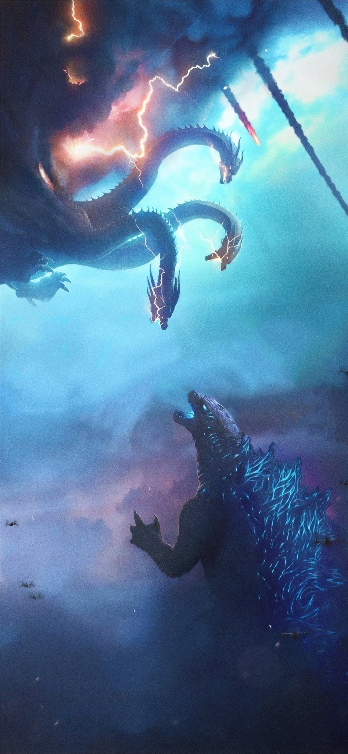 1130x2440 godzilla king of the monsters movie poster iPhone 11 Wallpaper Free Download, Phone