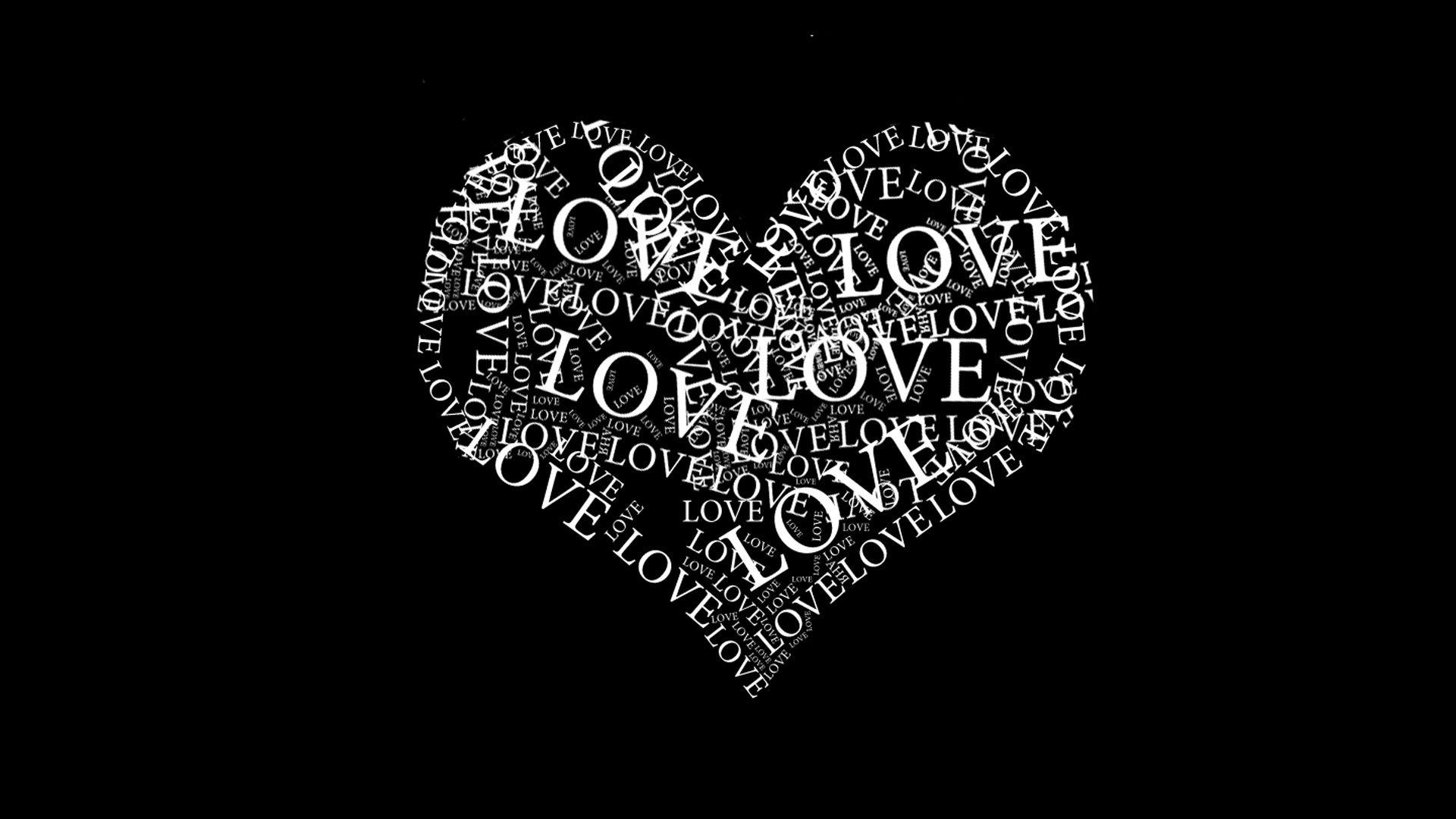 1920x1080 Love Wallpaper Black And White Picture, Desktop