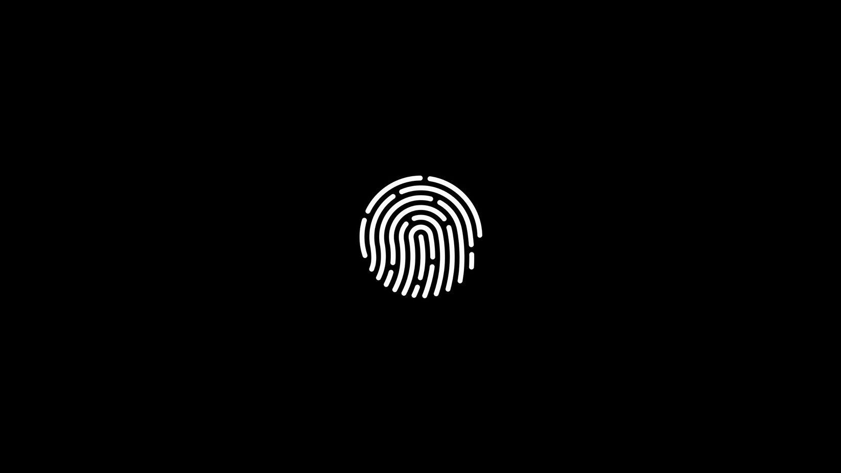 1650x930 Simple Fingerprint Black Alternative Desktop Wallpaper, Desktop