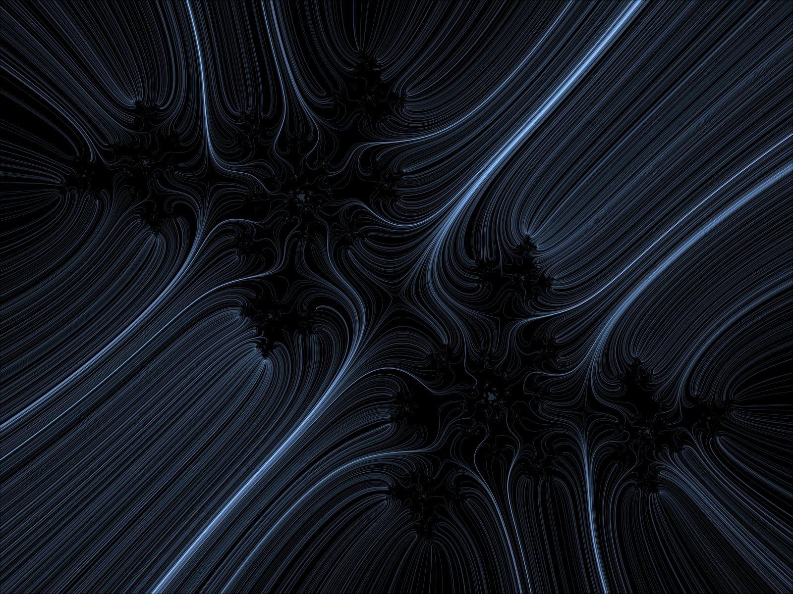 1600x1200 fractal texture dark web abstract nether world abyss blue grey, Desktop