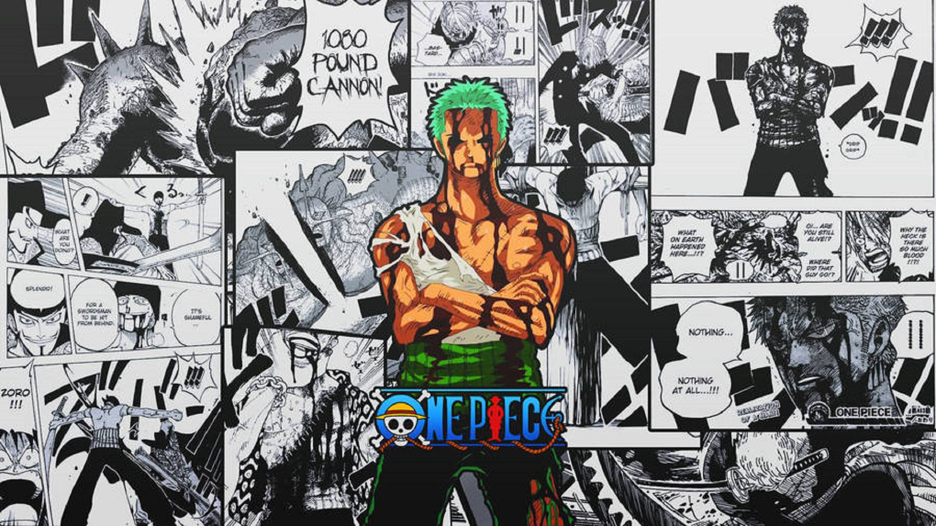 1920x1080 Download Roronoa Zoro Manga Panel Wallpaper, Desktop