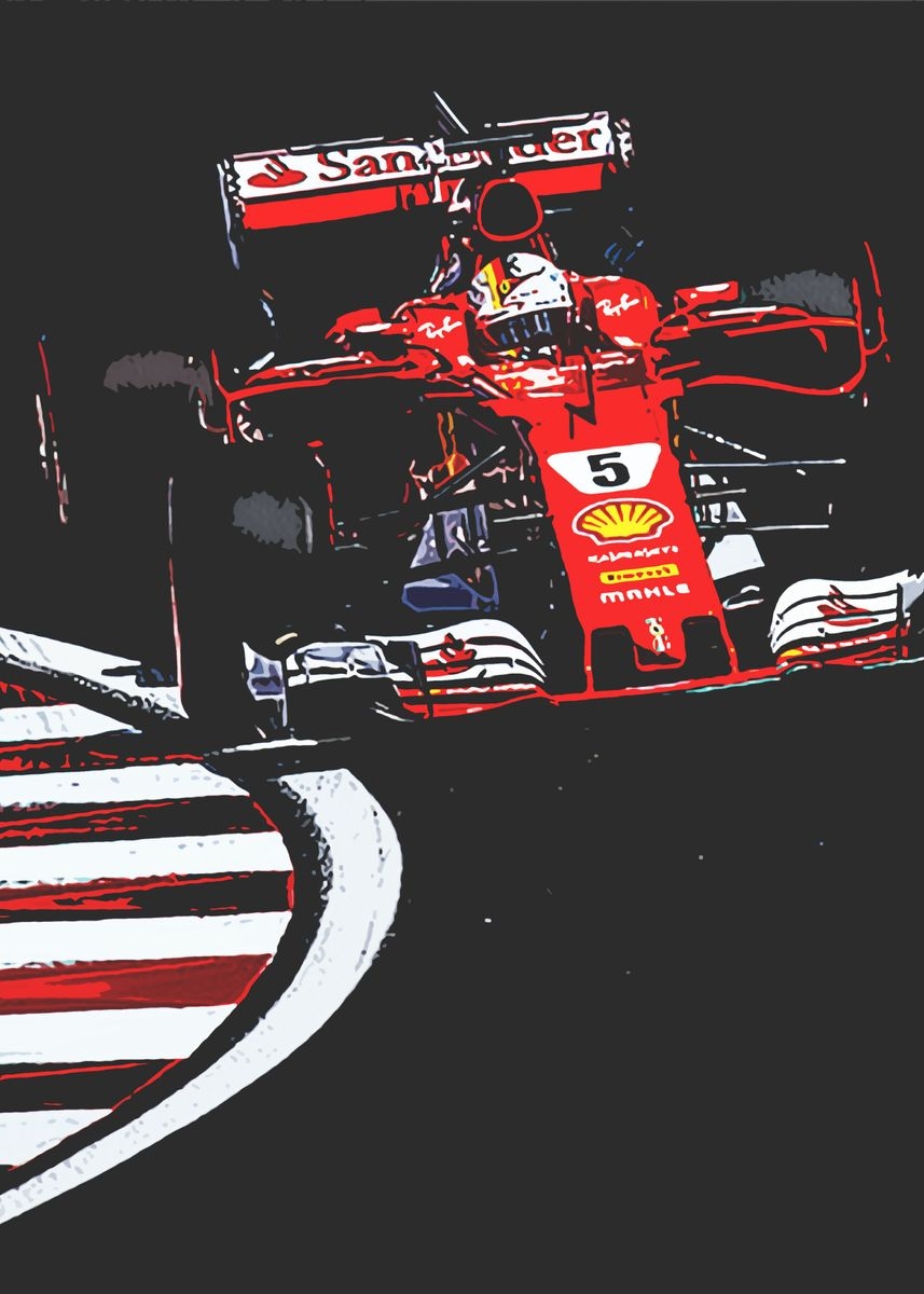 860x1200 Sebastian Vettel' Poster, Phone