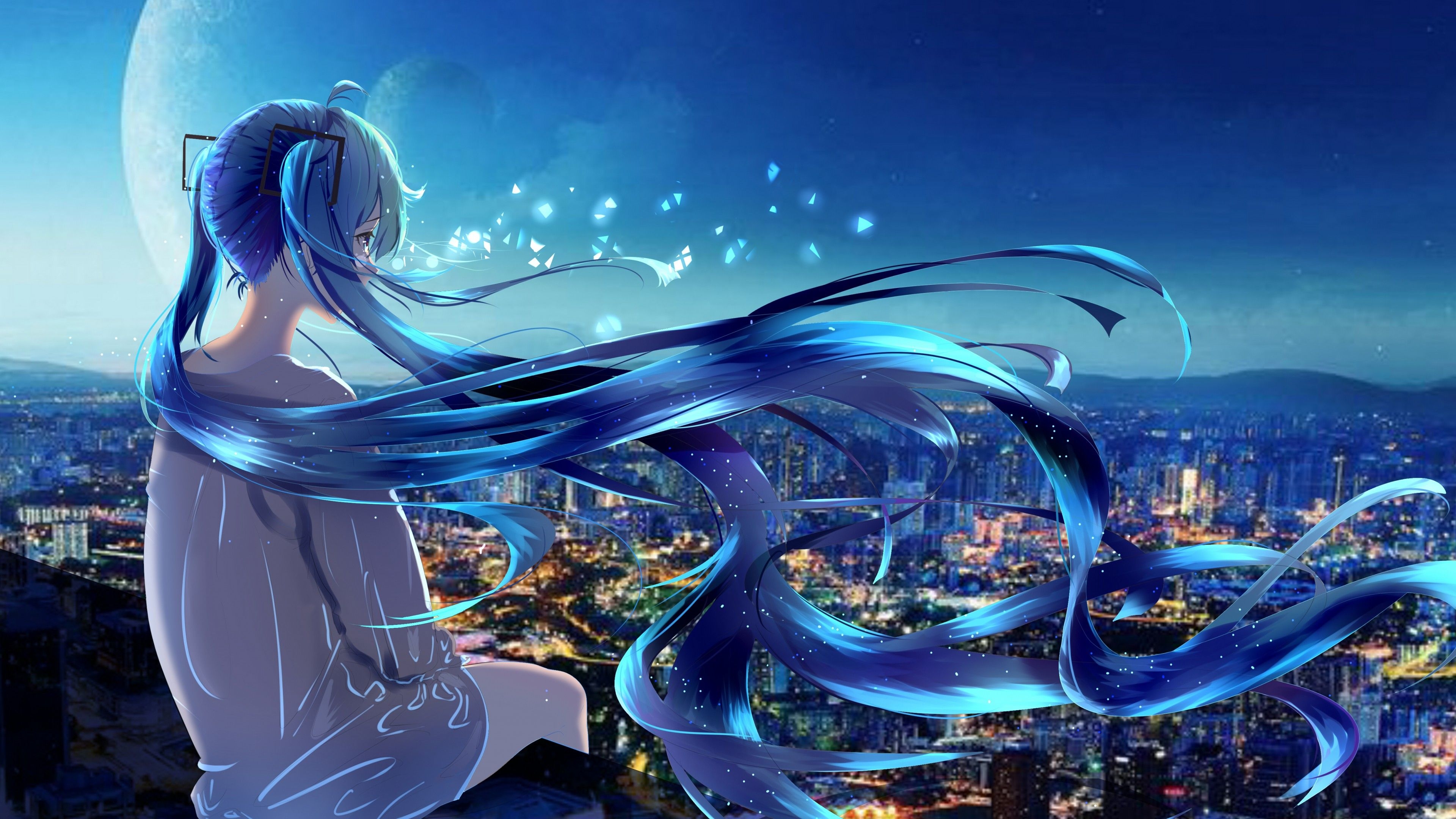 3840x2160 Anime girl 4K Wallpaper, Alone, Fantasy, 5K, Fantasy, Desktop