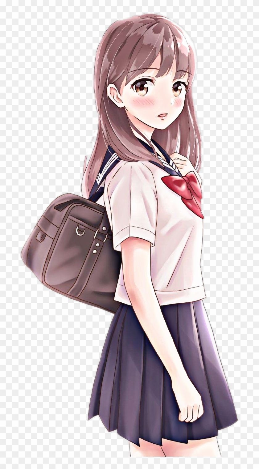 840x1520 anime #girl #school #schoolgirl #student #beautiful Girl, Phone