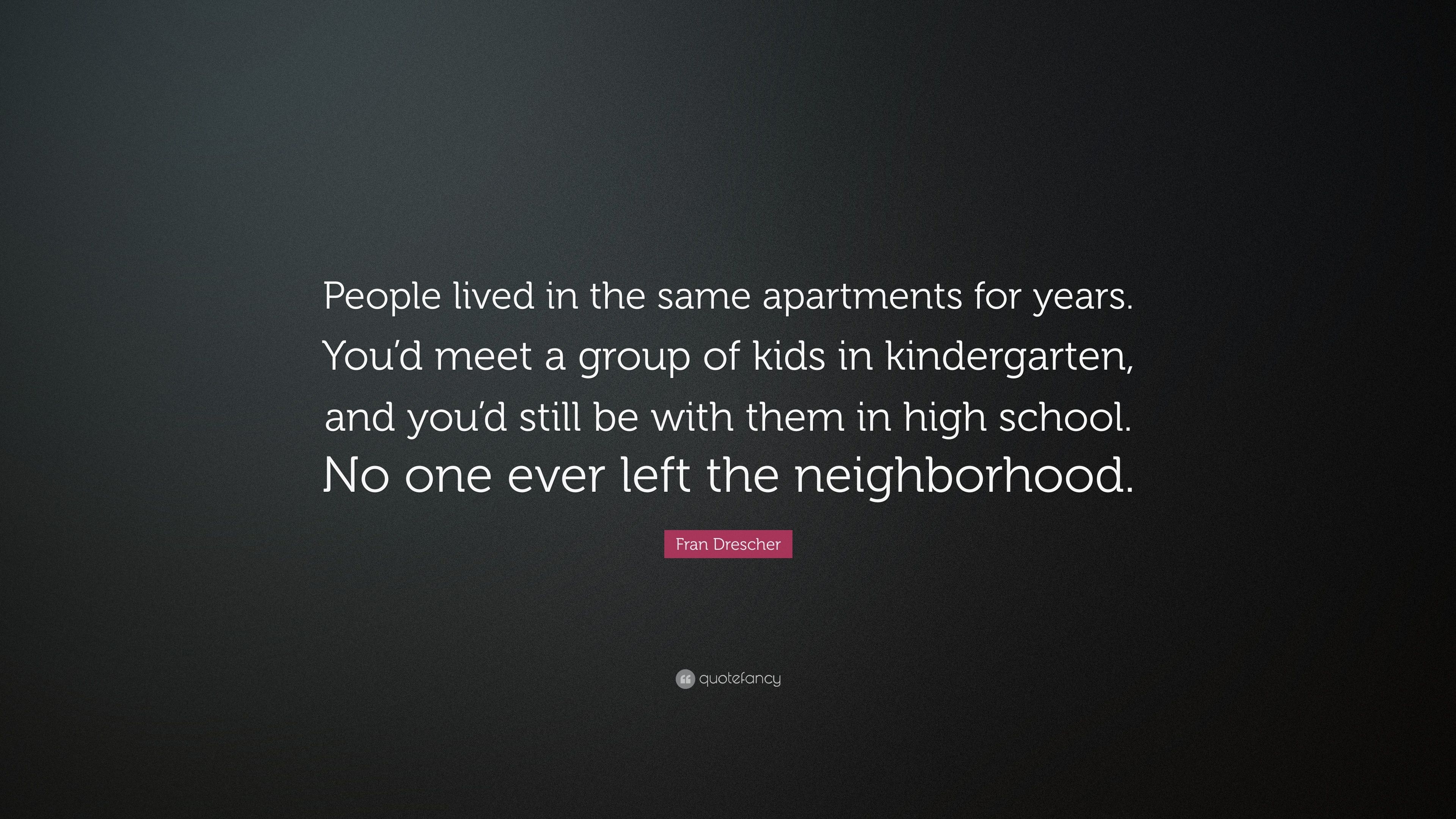 3840x2160 Fran Drescher Quote: “People lived in the same apartments, Desktop