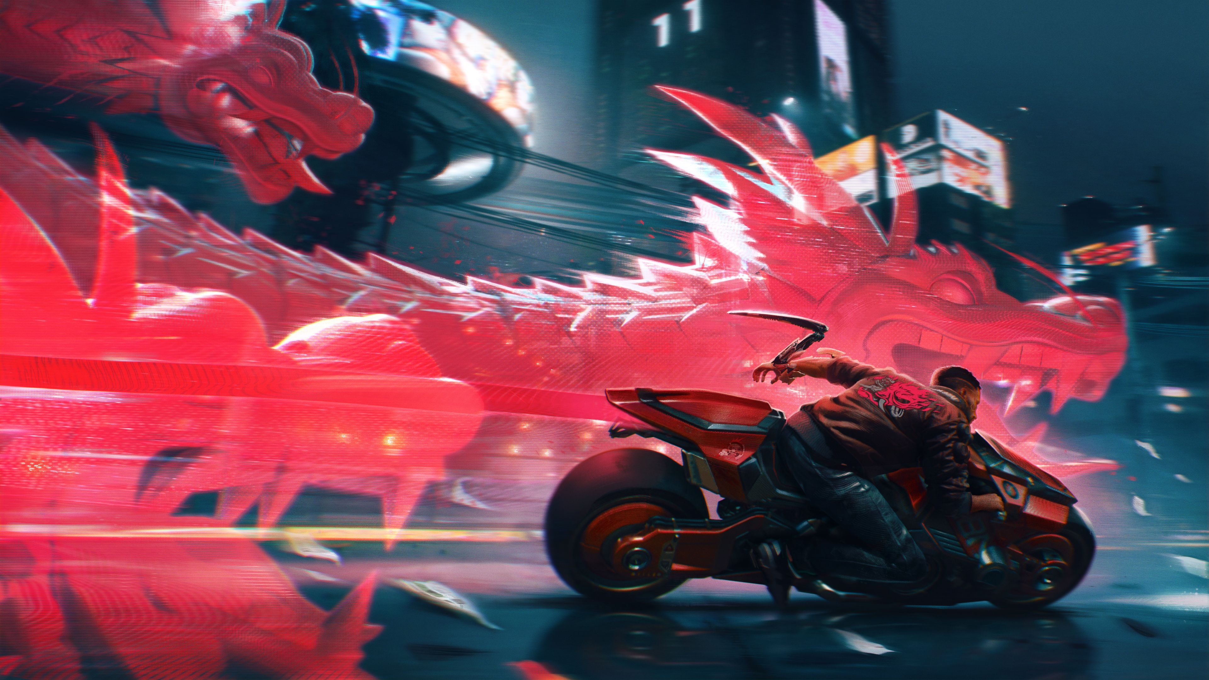 3840x2160 Cyberpunk 2077 4K Wallpaper, Dragon Boat Festival, Illustration, Graphics CGI, Desktop