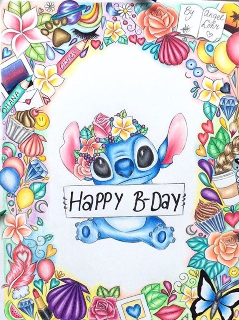 960x1290 Disney Stitch artwork. Happy birthday drawings, Stitch drawing, Stitch disney, Phone