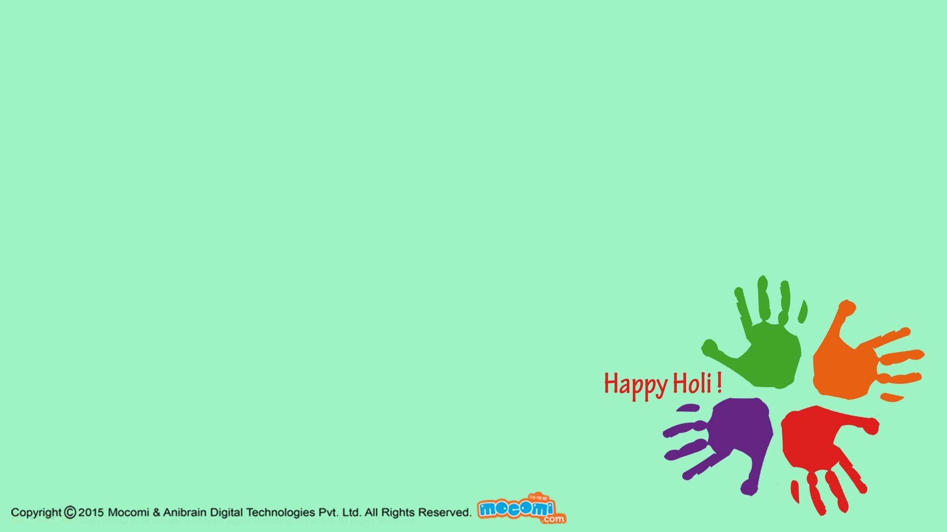 1920x1080 Holi Hand Colours Wallpaper for kids, Desktop