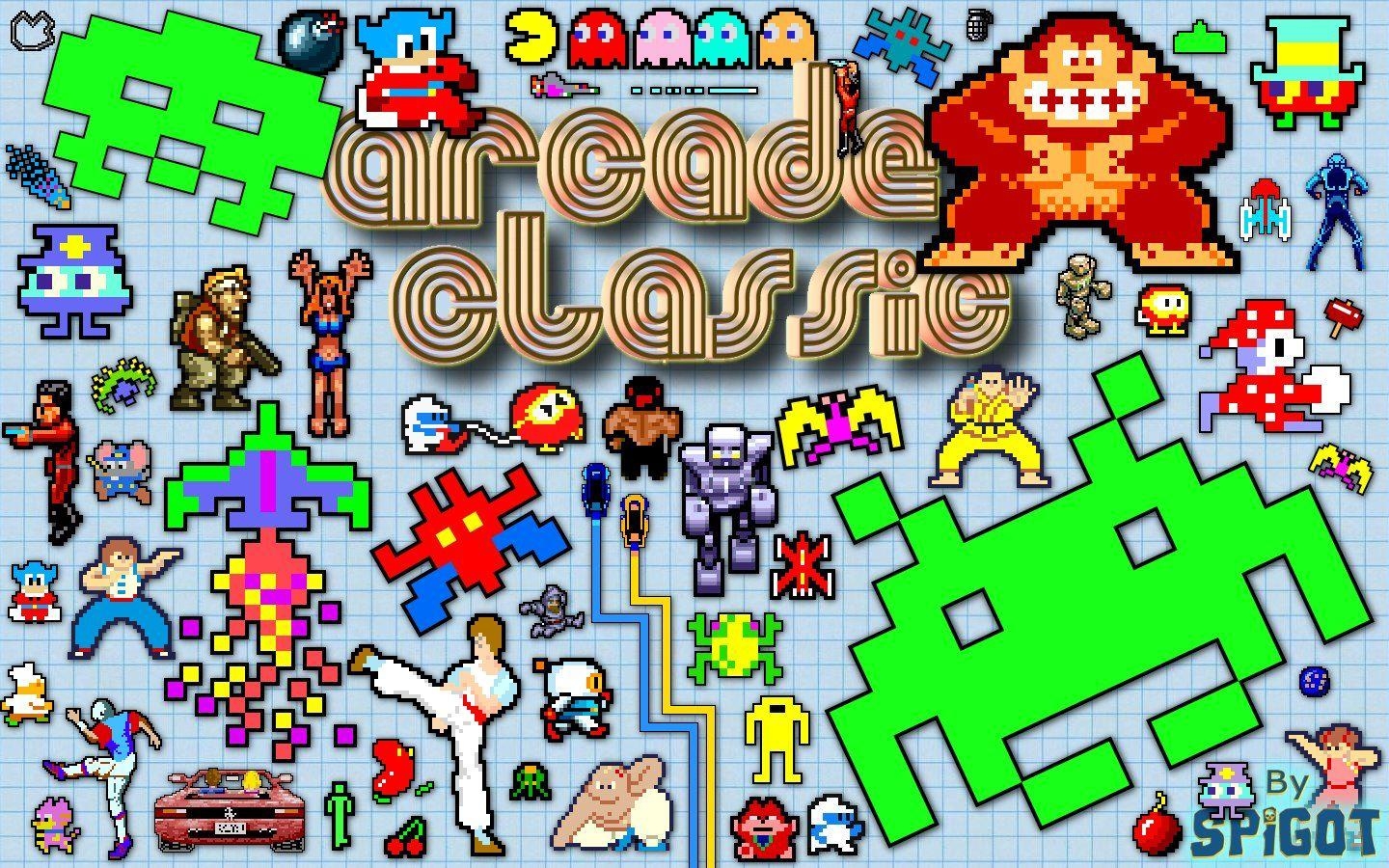 1440x900 Arcade Classic Wallpaper. arcade vidogames. Arcade, Vintage video, Desktop