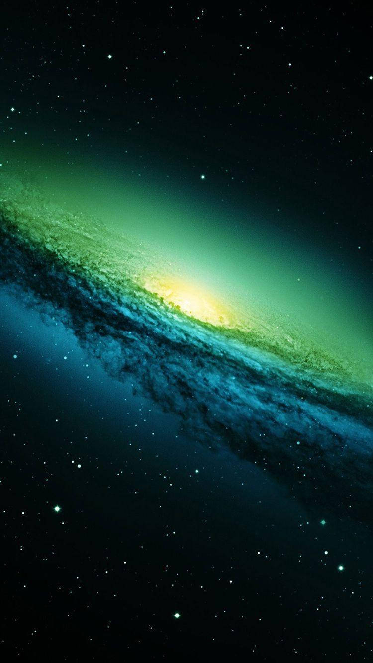 750x1340 Download Green Galaxy Original iPhone 4, Phone