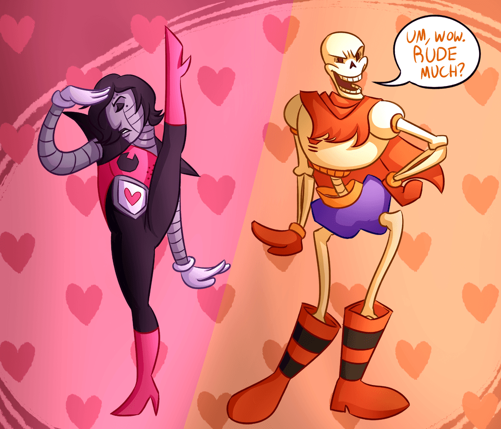 1030x880 UNDERTALE The Game Image Undertale Papyrus And Mettaton By Kio Art, Desktop