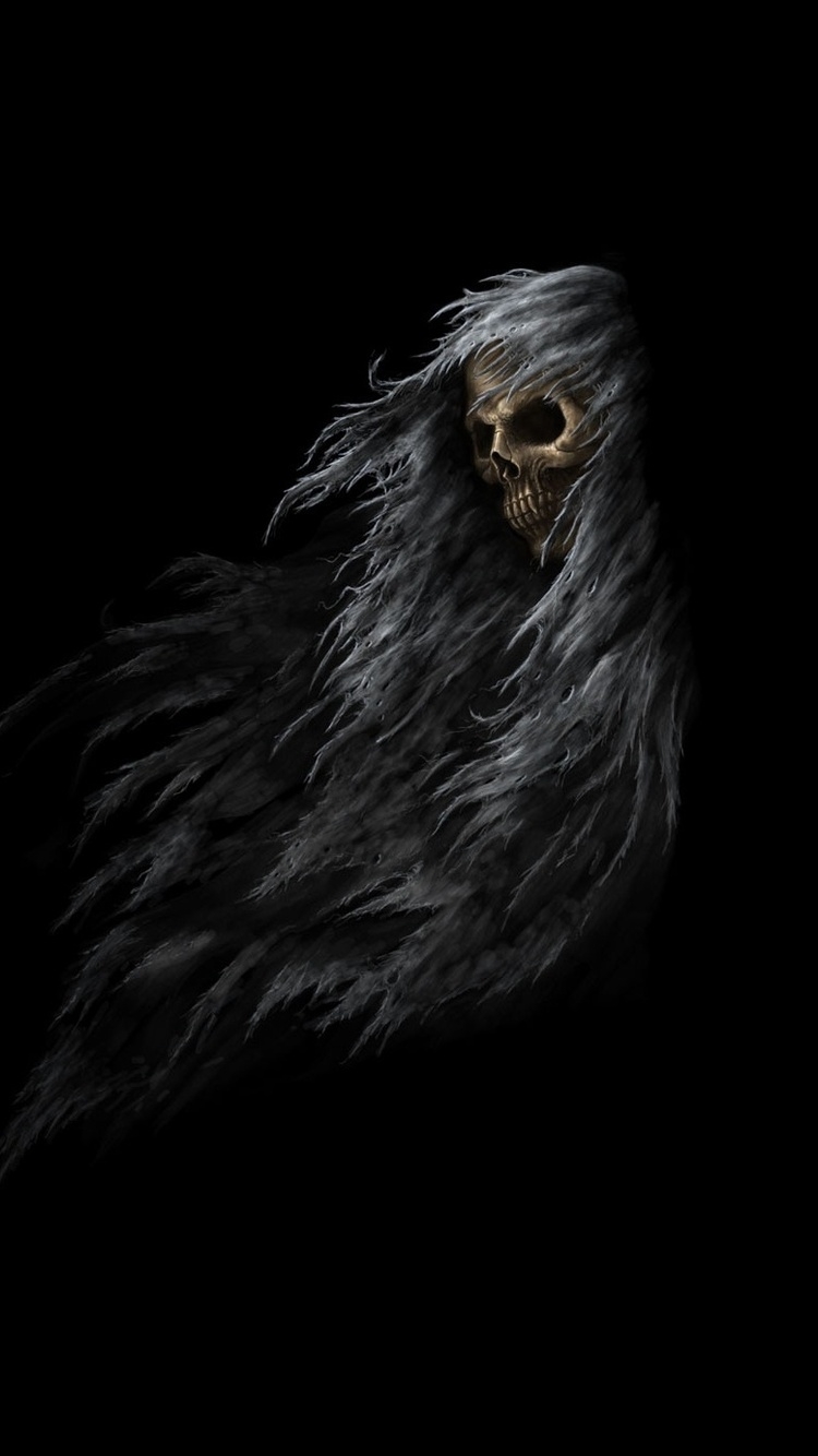 750x1340 Skull Dark Fantasy iPhone 6, Phone