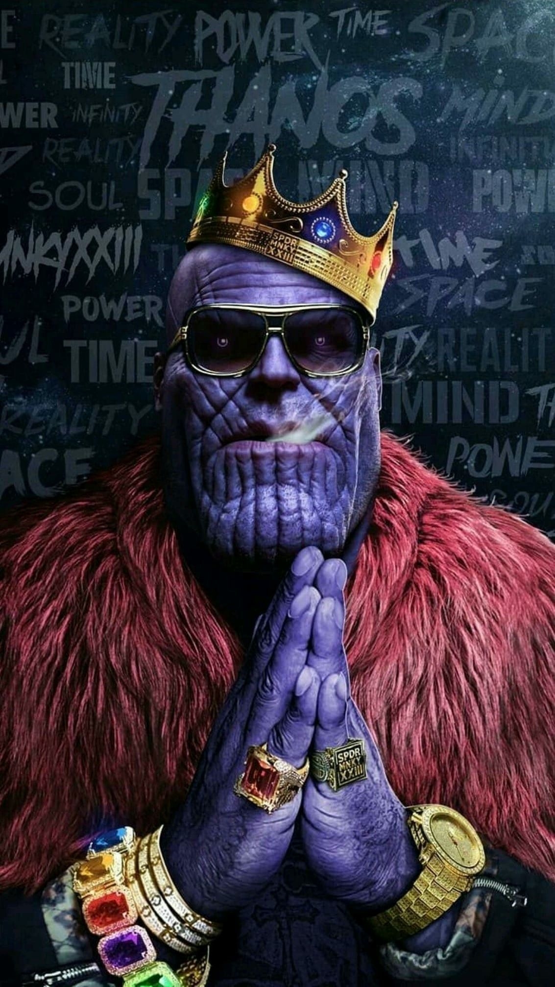 1140x2020 King Thanos Wallpaper, Phone