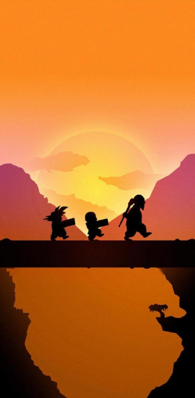 630x1280 Dragon Ball sunset wallpaper, Phone