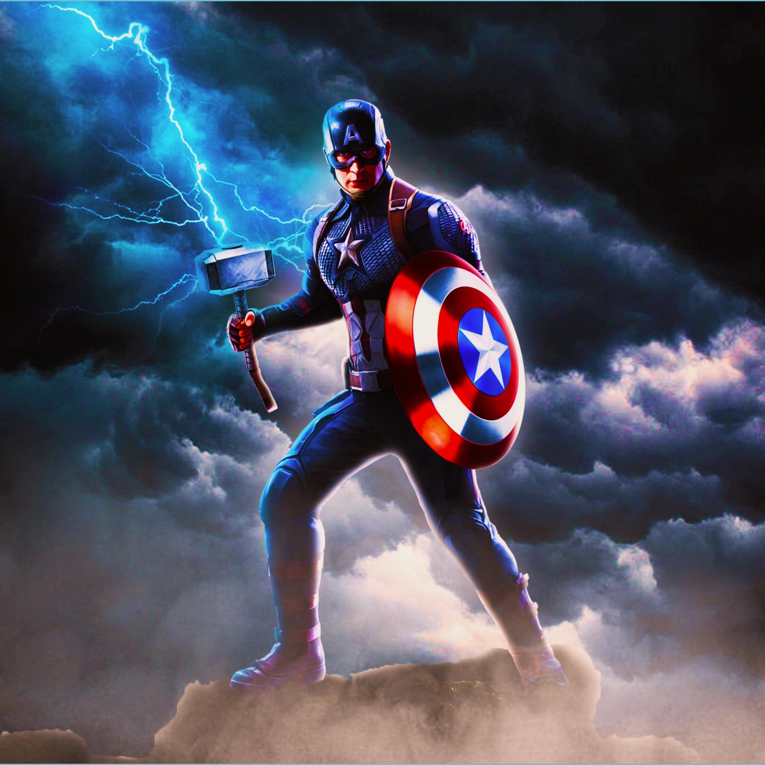 2560x2560 Endgame Captain America Wallpaper, Phone