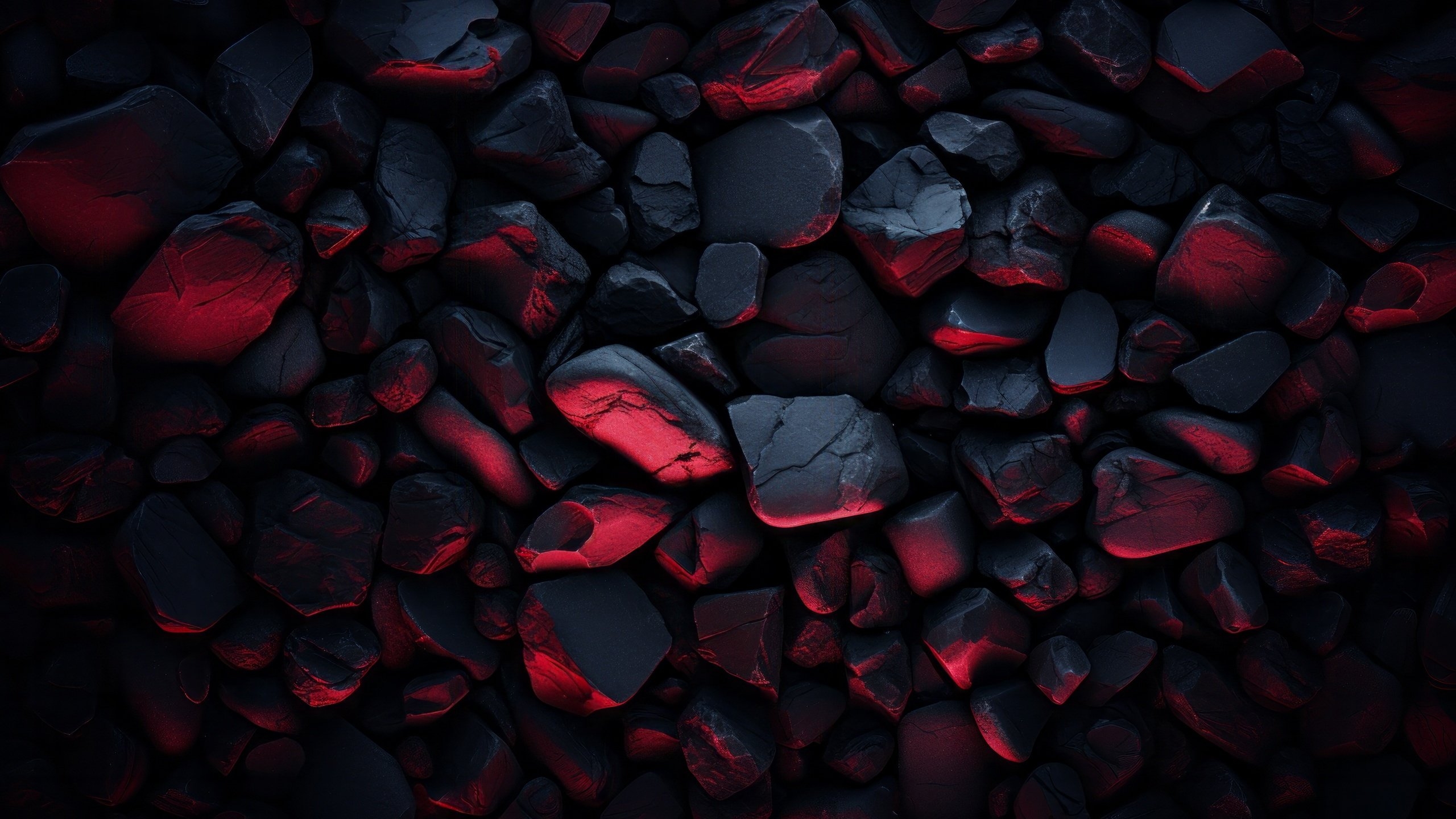 2560x1440 Black rocks Wallpaper 4K, Dark, Desktop