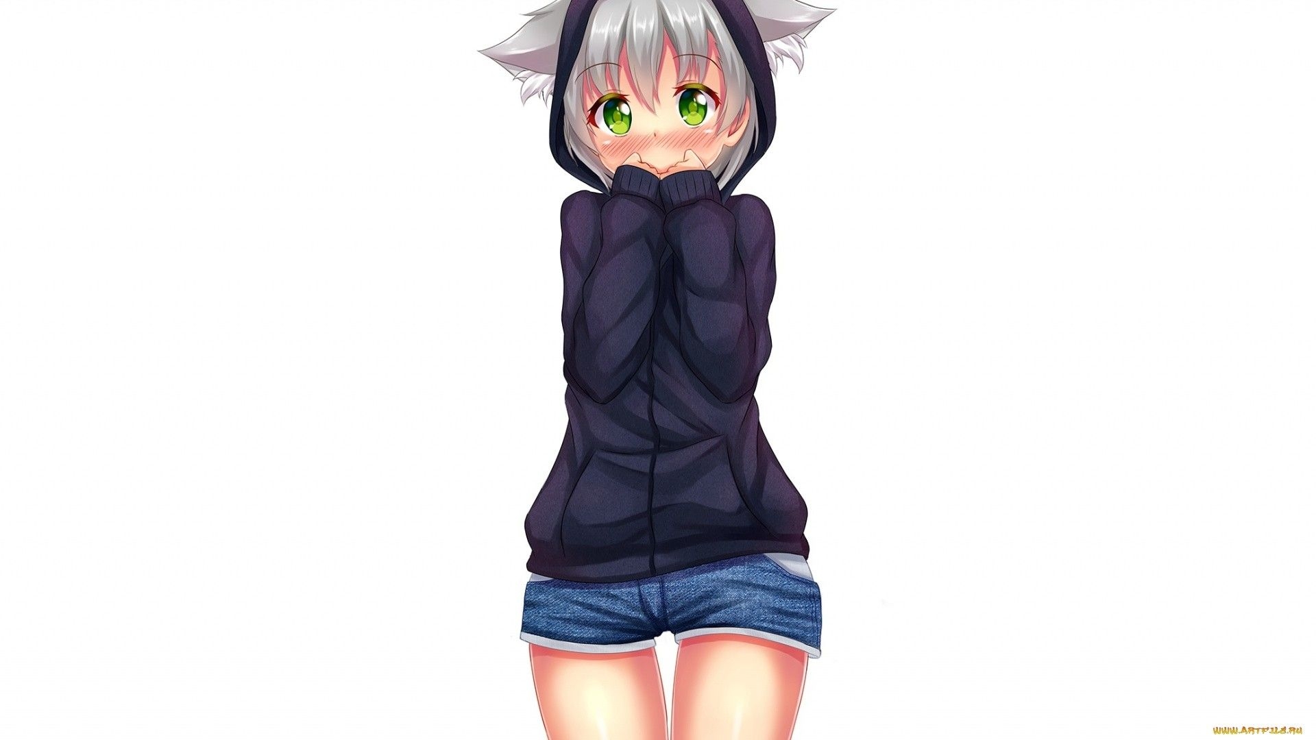 1920x1080 Hoodie Cute Anime Girl Wallpaper, Desktop