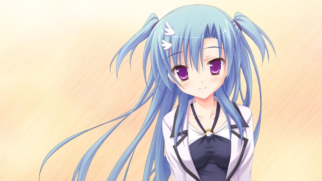 1280x720 blue hair close game cg haotone tsubasa hontani kanae kisaragi, Desktop