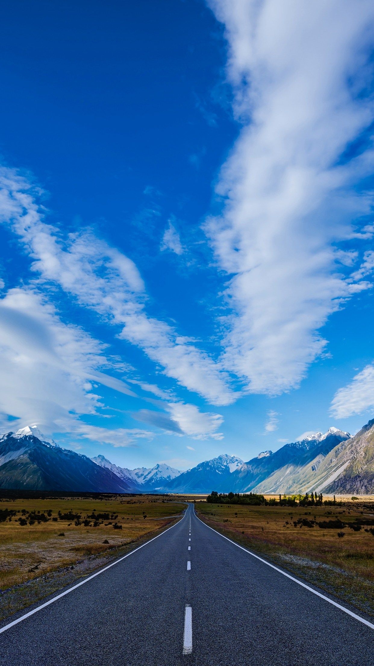 1250x2210 New Zealand Road Wallpaper For iPhone X 8 7 6 Free Road, Phone