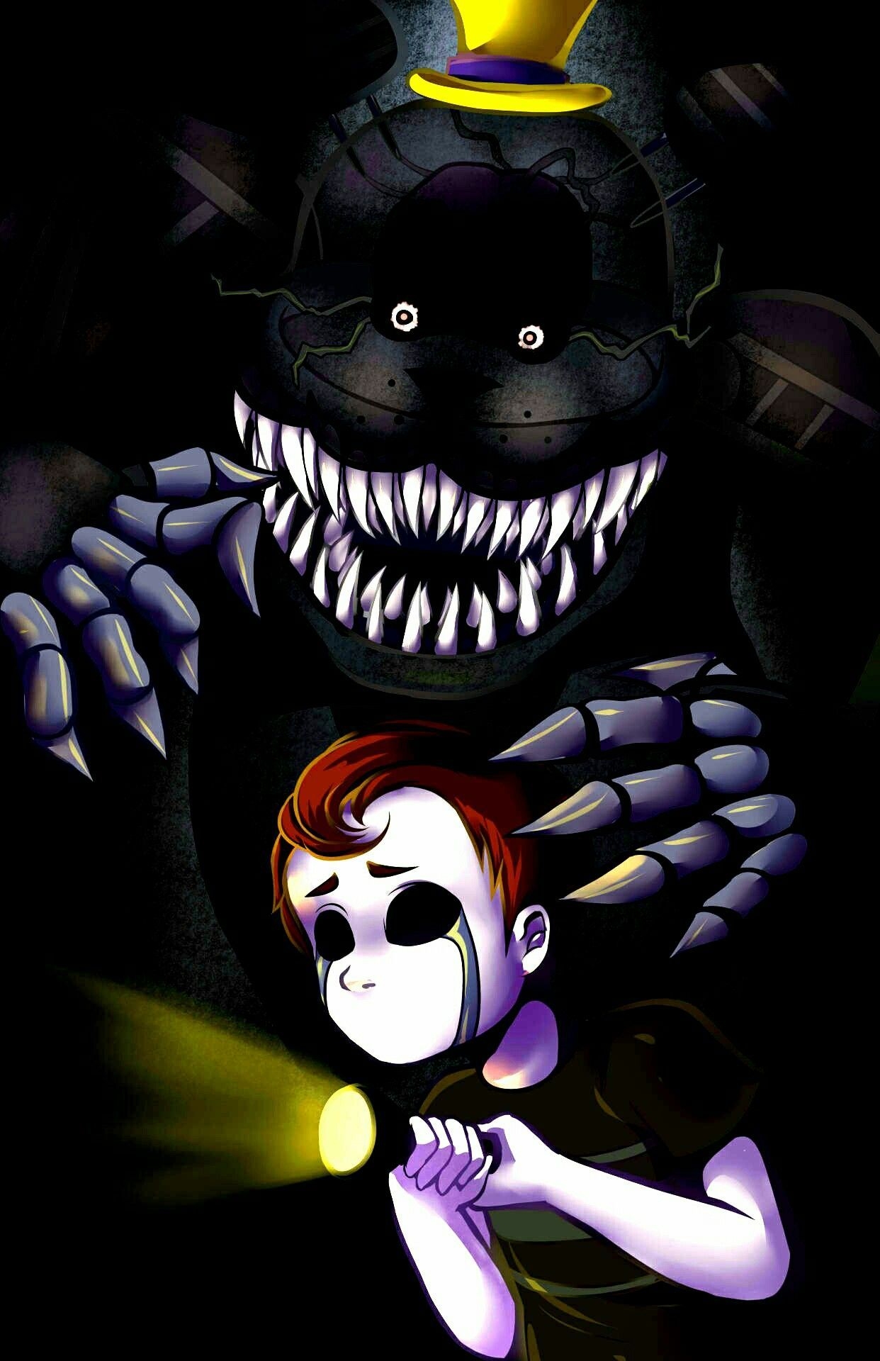 1250x1920 Nightmare Freddy Wallpaper, Phone