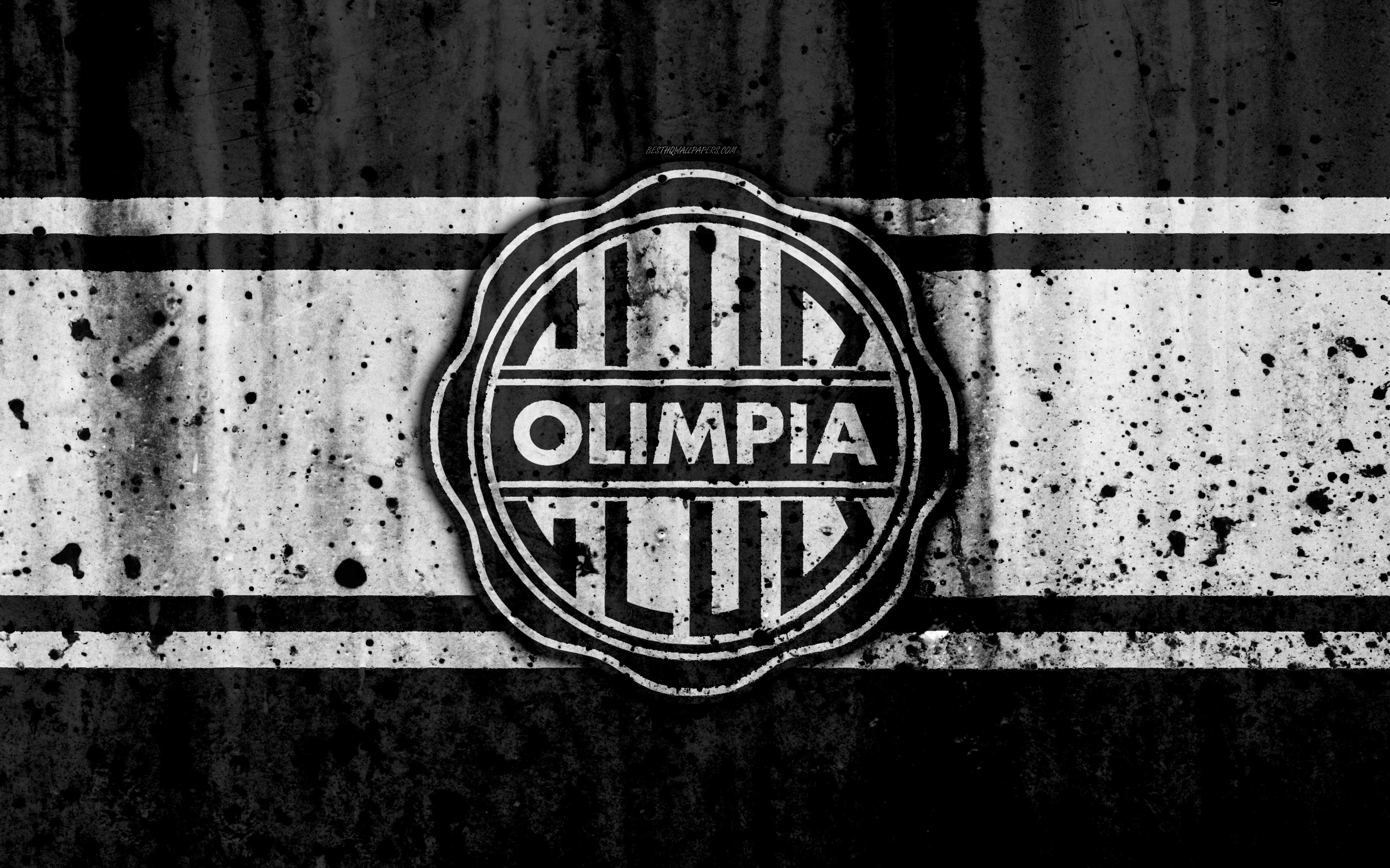 3840x2400 Download wallpaper 4k, FC Olimpia Asuncion, grunge, Paraguayan, Desktop