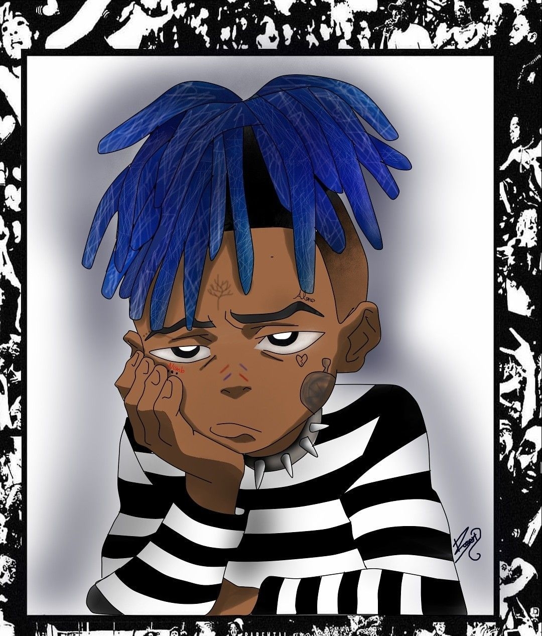 1080x1270 Fan art. Rapper art, Cartoon art, Black anime characters, Phone