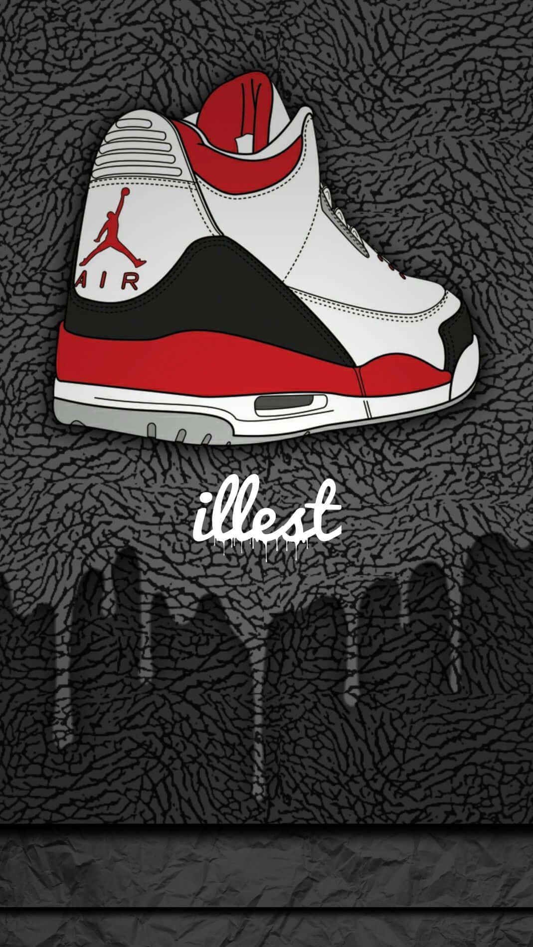 1070x1900 Download A Jordan 3 Sneaker Is Shown On A Black Background Wallpaper, Phone