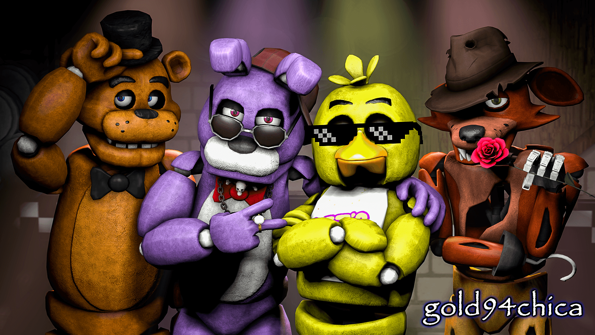 1920x1080 Freddy, Toy Freddy and Golden Freddy Wallpaper nights at freddy's Wallpaper (), Desktop