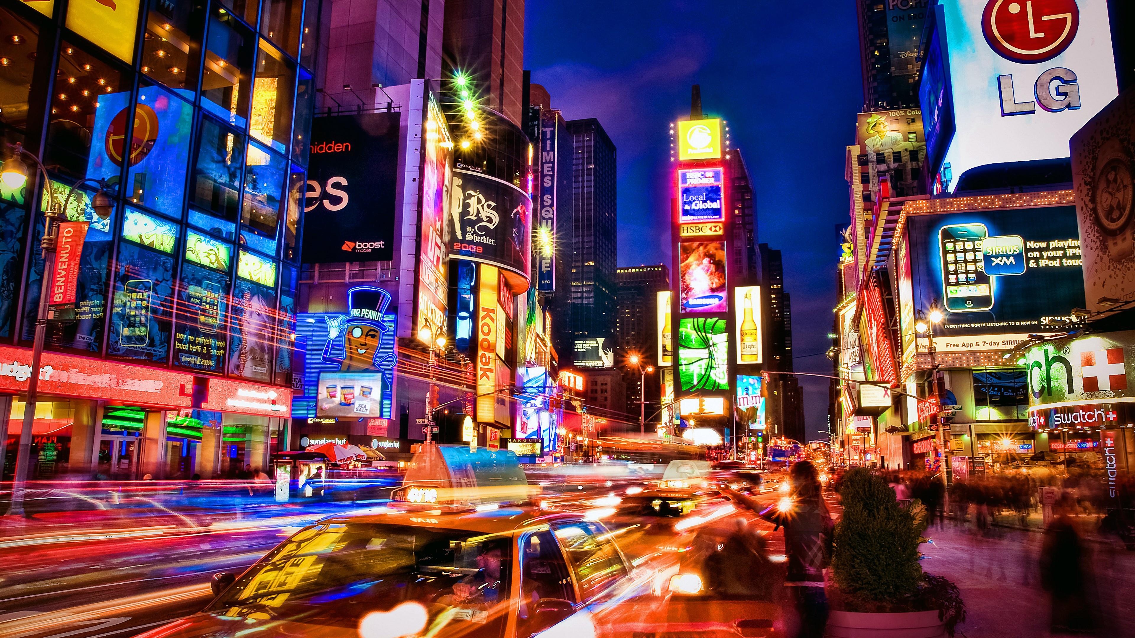 3840x2160 Times Square at Night Wallpaper Free Times Square at Night Background, Desktop