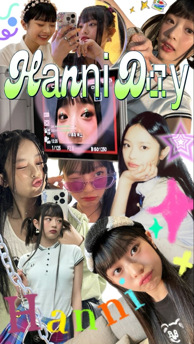 680x1200 NewJeans Hanni's Birthday Picture Collage. Wallpaper lucu, Bingkai foto, Lucu, Phone